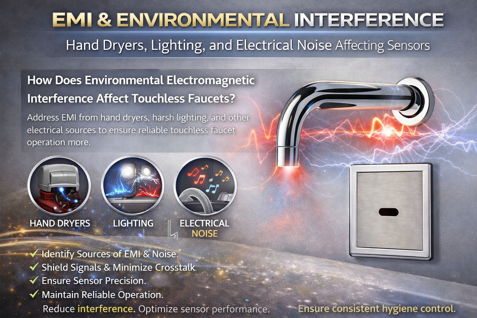 Wall-mount sensor faucets